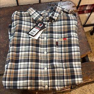 Cinch works Fire retardant plaid button down.